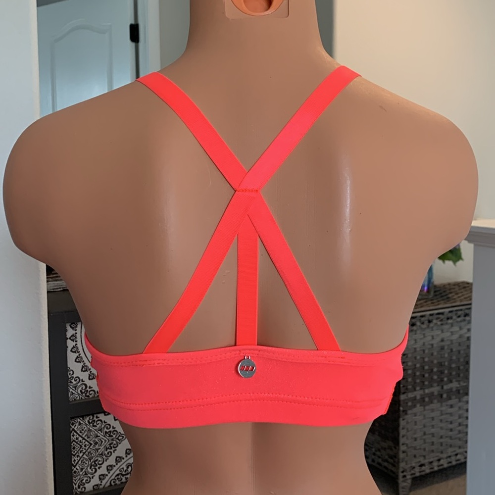 Lorna Jane Bright Orange Shimmer Sports Bra